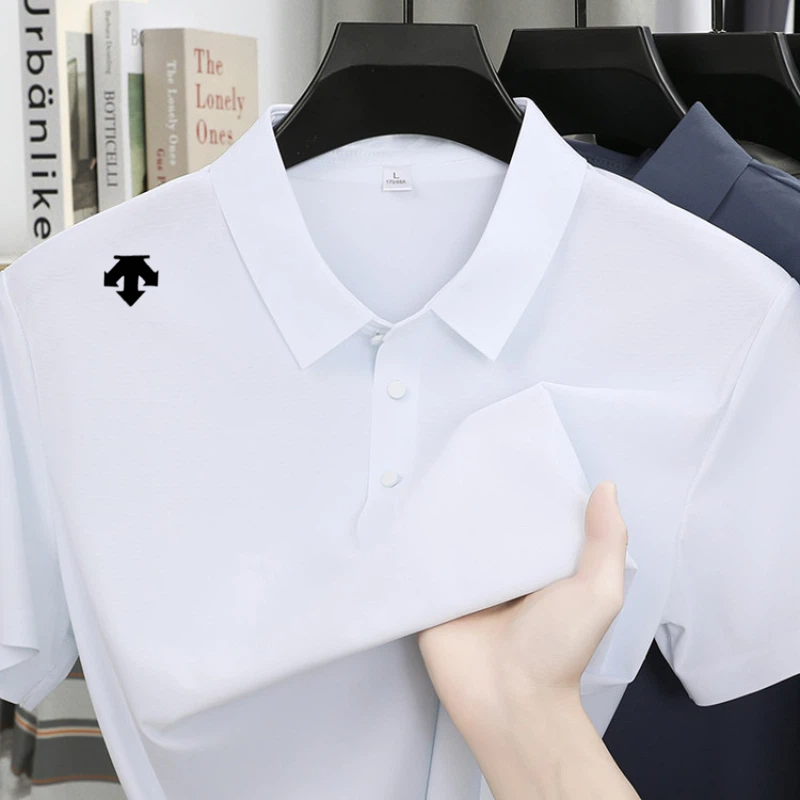 Golf Equipment Wholesale - 男性高級刺繍ポロシャツ夏ソフト通気性半袖トップスファッションスポーツゴルフティーハイデイリーウェアブラウス