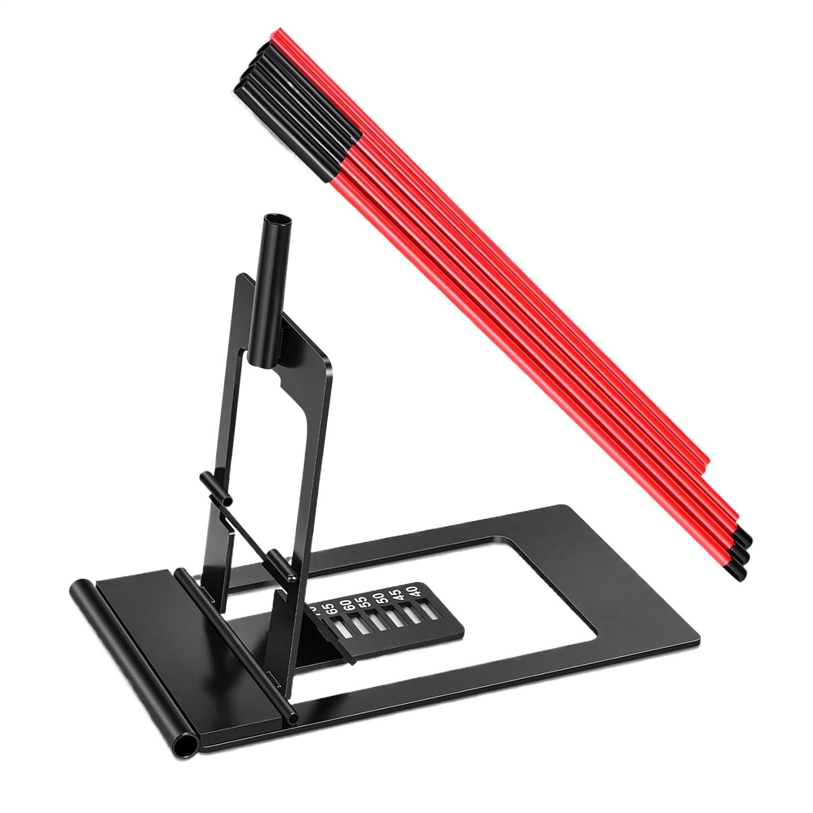 Golf Equipment For Youth - ゴルフアライメントスティックホルダー 角度調整可能なアライメント練習スティック器具 ゴルフトレーニング補助具 男性、女性、大人、青少年向け