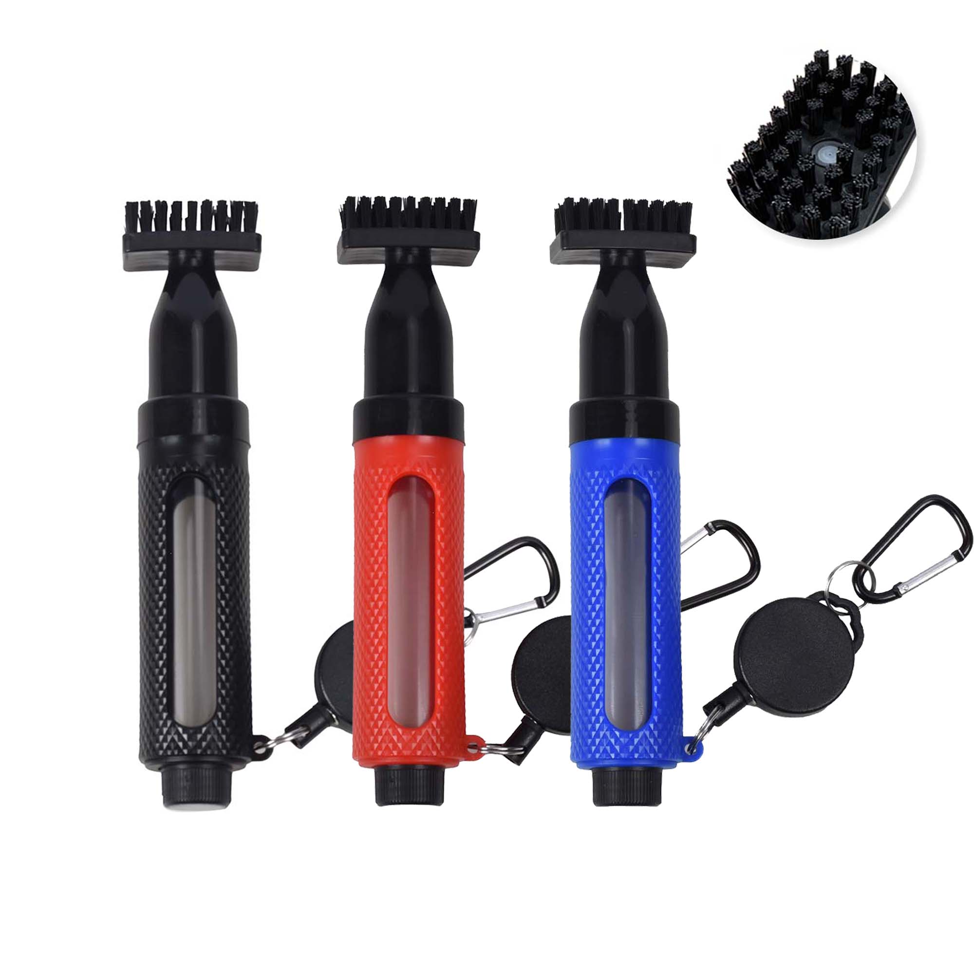Golf Equipment Wholesale - ゴルフクラブクリーニングブラシ フック付き ポータブル圧力水スプレーブラシ タンククリーニングツール ゴルフクリーニングアクセサリー