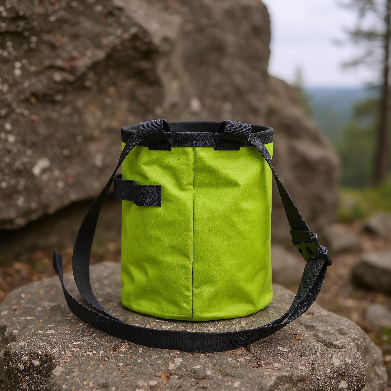 Golf Equipment And Gear - 調節可能なウエストベルトとジッパー付き収納ポケット付きロッククライミングチョークバッグ ロックウェイトリフティングディスクゴルフ用品用