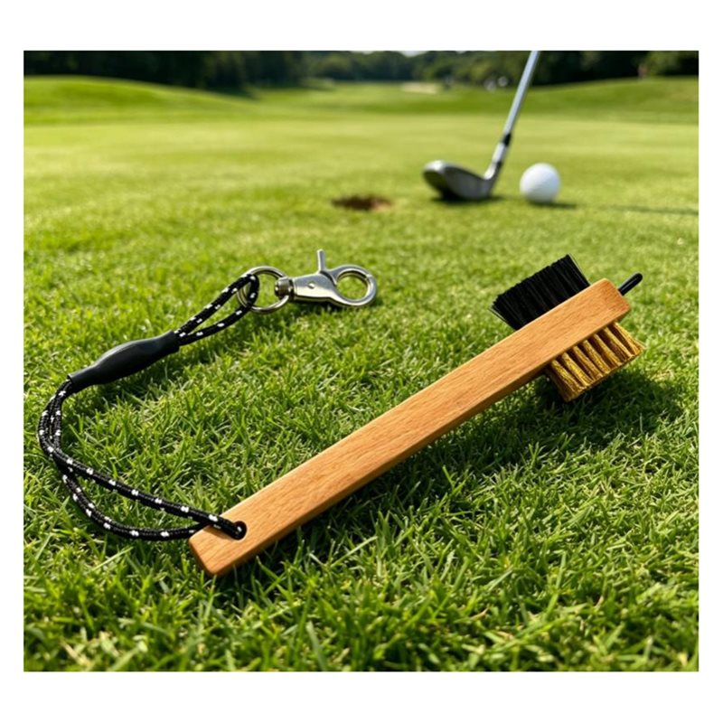 ABHS-木製ハンドルゴルフクラブブラシ 金属溝クリーナーピ - Golf Equipment Wholesale のレビューと価格